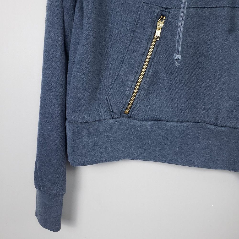 Aviator Nation Ninja Hoodie Sweatshirt Womens XS Blue Gray Funnel Neck - Picture 5 of 8